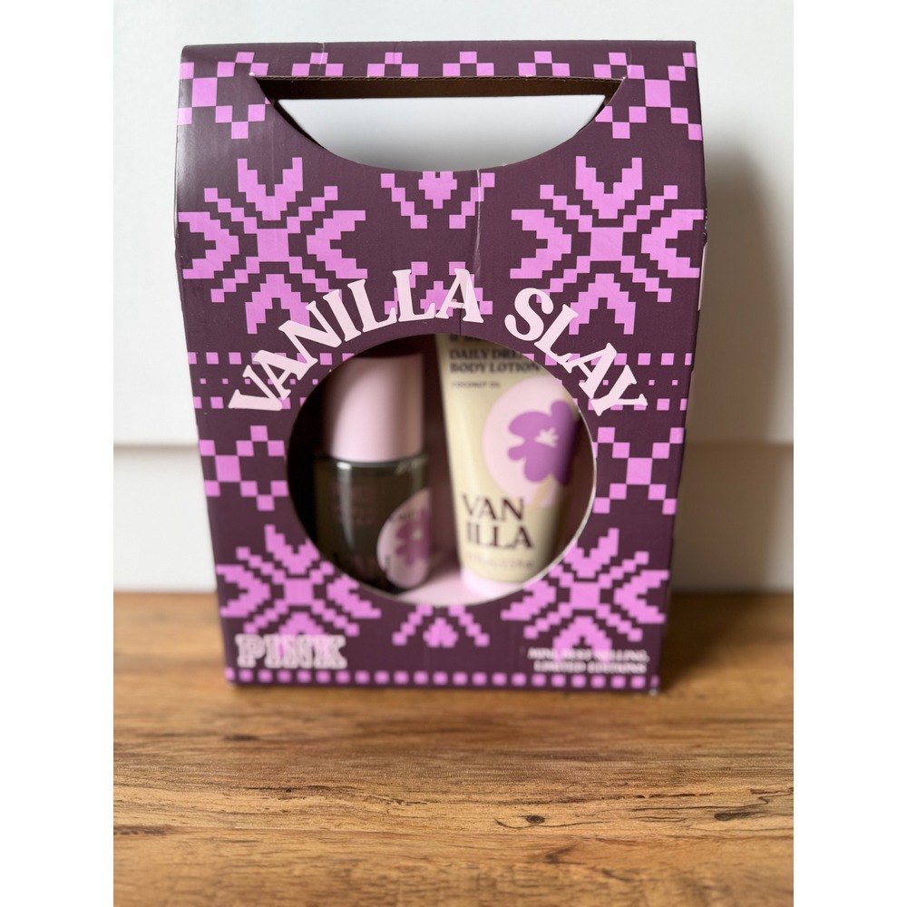 Victorias Secret PINK Vanilla Slay Gift Set Body Lotion & Mist 2.5oz Limited Ed